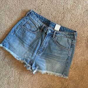 EUC High Waisted Distressed Denim Shorts Size US 8